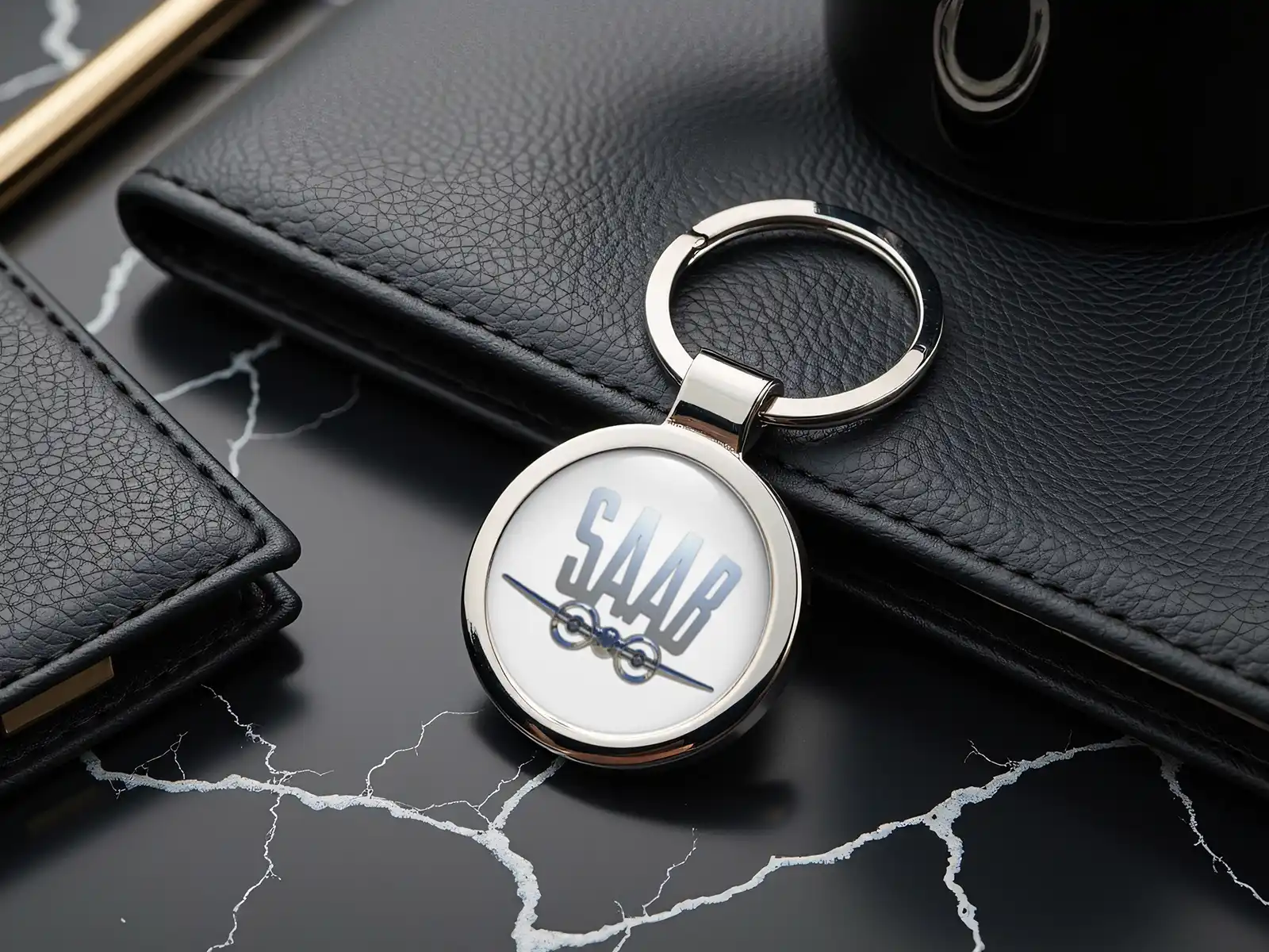 Saab Fob Chiave Metallo Robusto Struttura Universale
